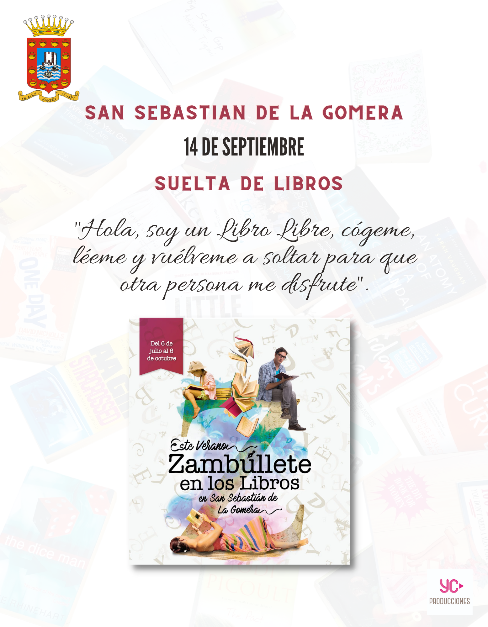 Los 'Libros libres' vuelven este miércoles a la villa de la capital gomera  - Ayuntamiento de San Sebastián de La Gomera